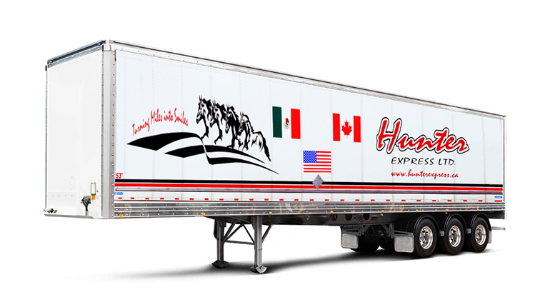 Hunter Express tri-axle enclosed trailer