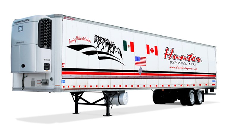 Hunter Express reefer trailer with Thermo King unit